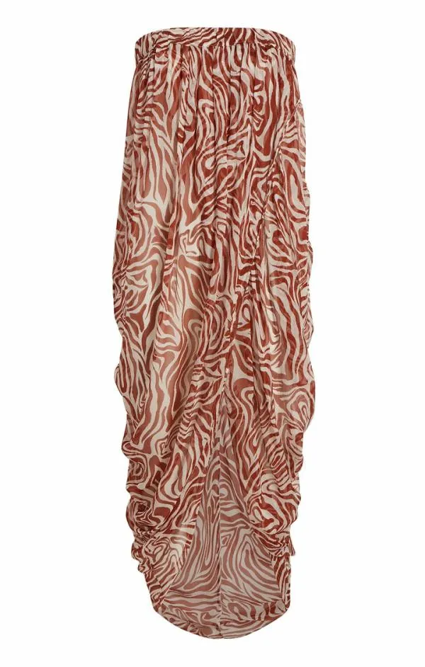 Cinq Sept Woodblock Zebra Libbie Coverup Sequoiaivory Women Midi