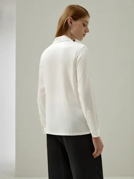 Classic Pearl Button 100 Pure Silk Blouse For Women Women Blouses Lilysilk Shirts