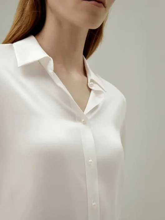 Classic Pearl Button 100 Pure Silk Blouse For Women Women Blouses Lilysilk Shirts