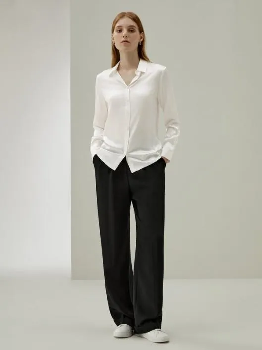 Classic Pearl Button 100 Pure Silk Blouse For Women Women Blouses Lilysilk Shirts