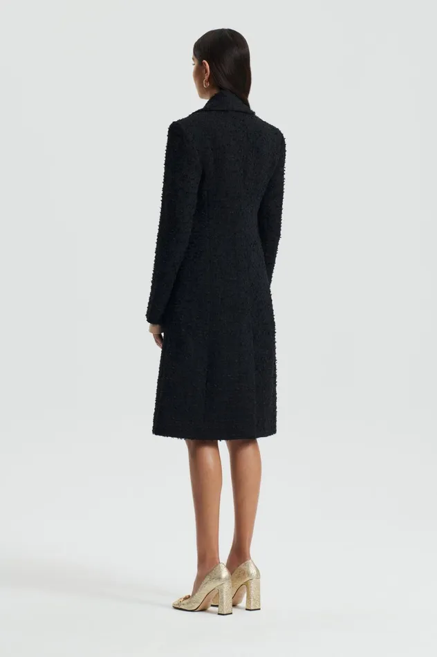Coats Women Scanlan Theodore BOUCLE COAT Black Coats Women Scanlan Theodore BOUCLE COAT Black