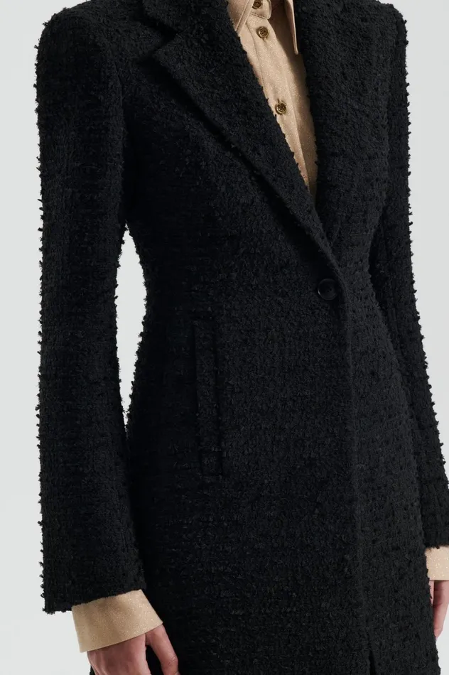 Coats Women Scanlan Theodore BOUCLE COAT Black Coats Women Scanlan Theodore BOUCLE COAT Black