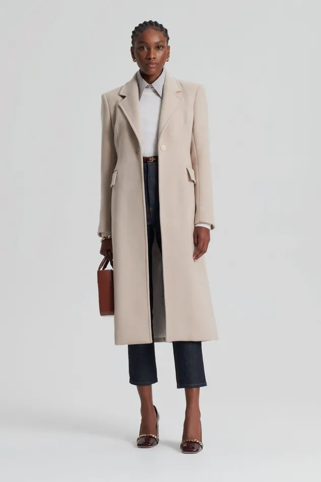 Coats Women Scanlan Theodore TAILORED COAT Nougat