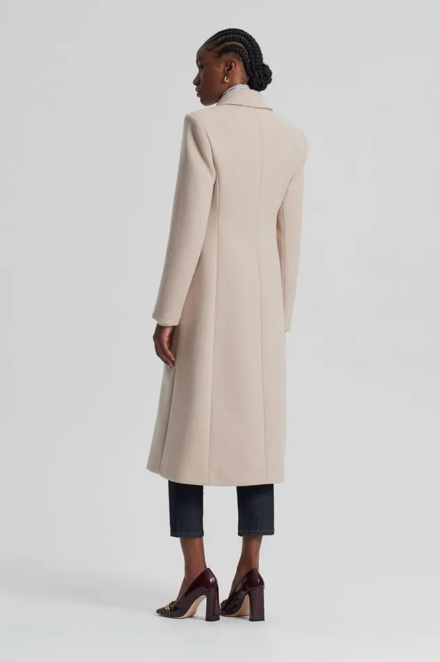 Coats Women Scanlan Theodore TAILORED COAT Nougat Coats Women Scanlan Theodore TAILORED COAT Nougat