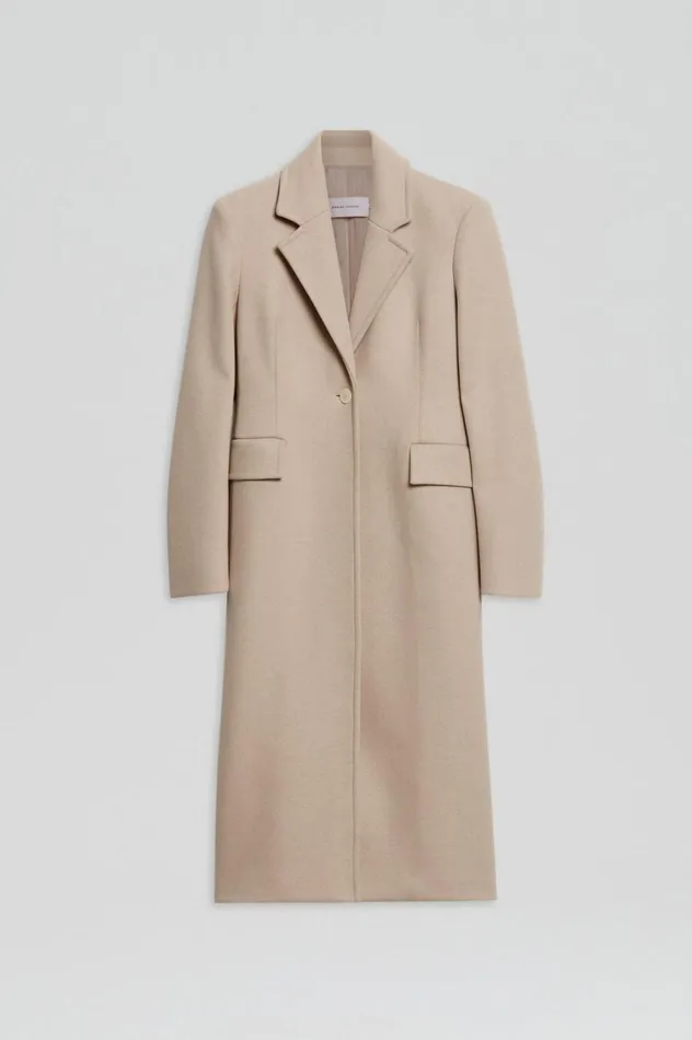 Coats Women Scanlan Theodore TAILORED COAT Nougat Coats Women Scanlan Theodore TAILORED COAT Nougat