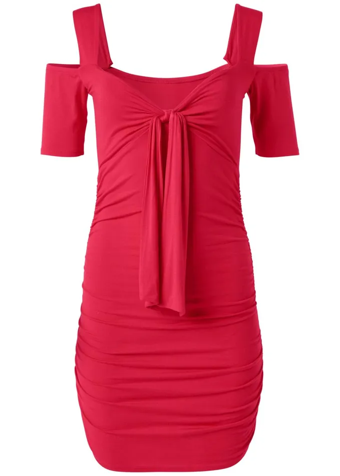 Coldshoulder Mini Dress Red Women VENUS Casual Dresses