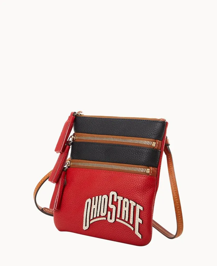 Collegiate Ohio State Triple Zip Crossbody Ohio State Woman Dooney and Bourke Crossbodies Collegiate Ohio State Triple Zip Crossbody Ohio State Woman Dooney and Bourke Crossbodies