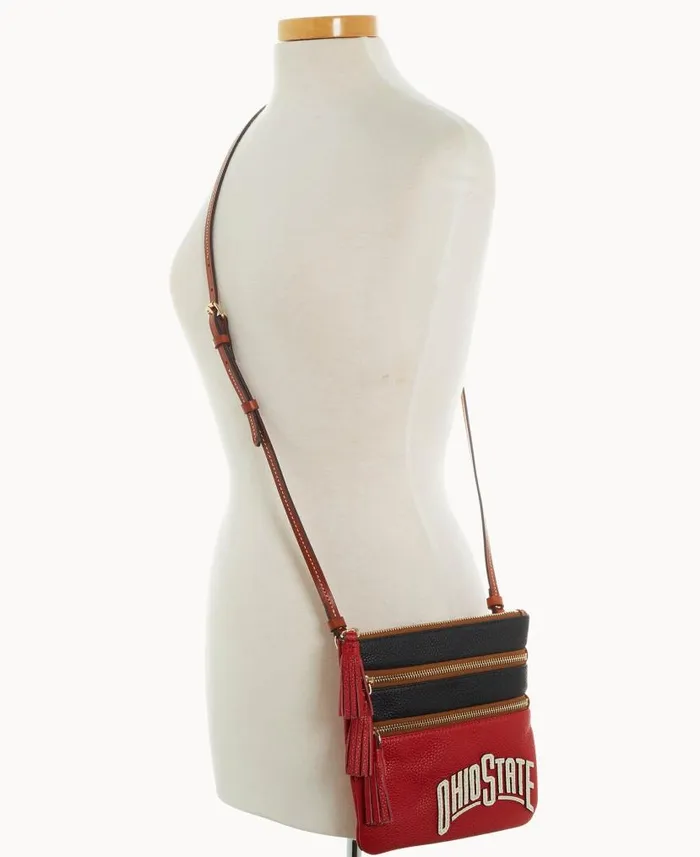 Collegiate Ohio State Triple Zip Crossbody Ohio State Woman Dooney and Bourke Crossbodies Collegiate Ohio State Triple Zip Crossbody Ohio State Woman Dooney and Bourke Crossbodies
