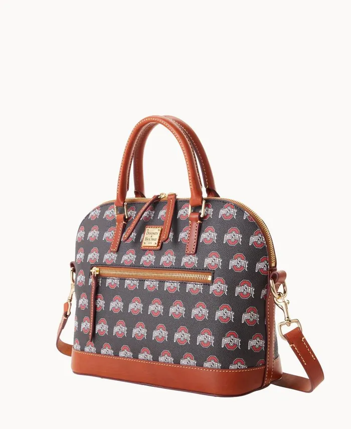 Collegiate Ohio State University Domed Zip Satchel Ohio State Woman Dooney and Bourke Satchels Collegiate Ohio State University Domed Zip Satchel Ohio State Woman Dooney and Bourke Satchels