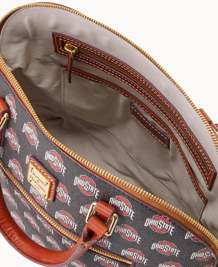 Collegiate Ohio State University Domed Zip Satchel Ohio State Woman Dooney and Bourke Satchels Collegiate Ohio State University Domed Zip Satchel Ohio State Woman Dooney and Bourke Satchels