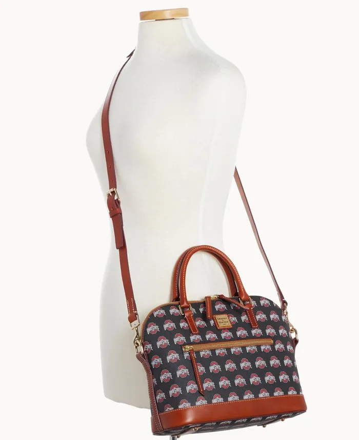 Collegiate Ohio State University Domed Zip Satchel Ohio State Woman Dooney and Bourke Satchels Collegiate Ohio State University Domed Zip Satchel Ohio State Woman Dooney and Bourke Satchels