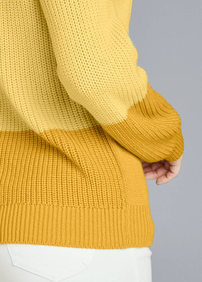 COLOR BLOCK SWEATER Yellow Multi Women VENUS Pullover
