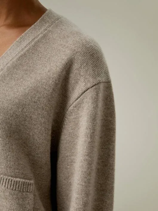 Cropped WoolCashmere Blend Cardigan Sweater Women Lilysilk Knitwear