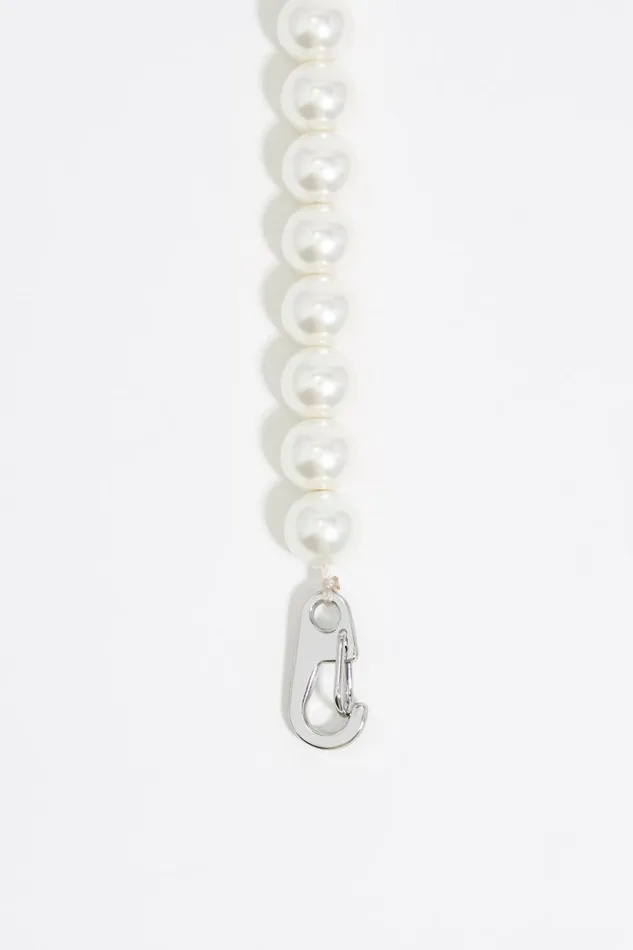 Crystal Butterfly Pearl Necklace Pink Women Bimba Y Lola Necklaces Crystal Butterfly Pearl Necklace Pink Women Bimba Y Lola Necklaces