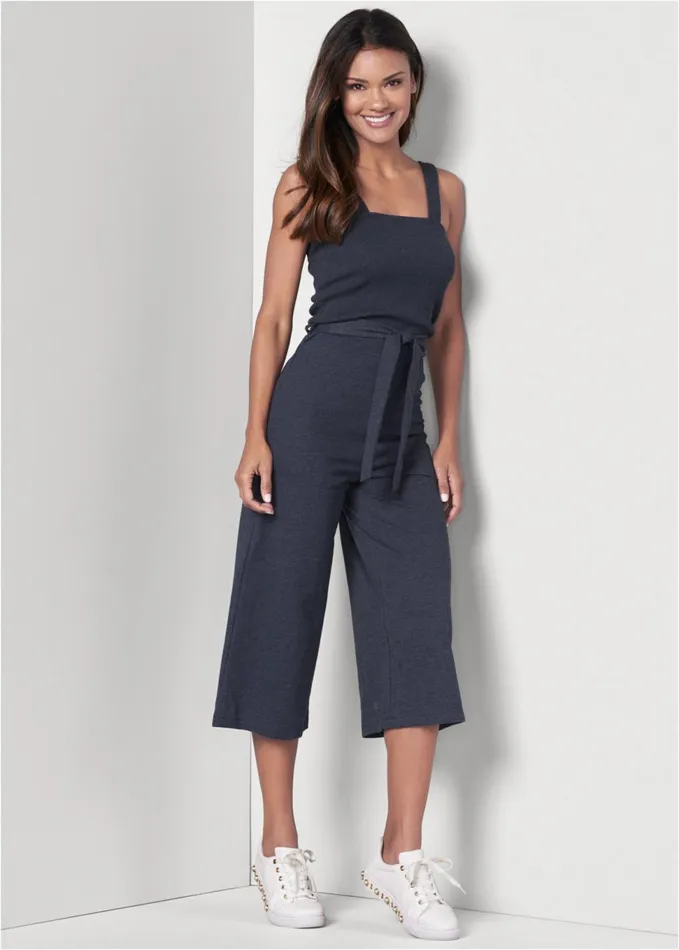 CULOTTE LOUNGE JUMPSUIT Navy Women VENUS Jumpsuits