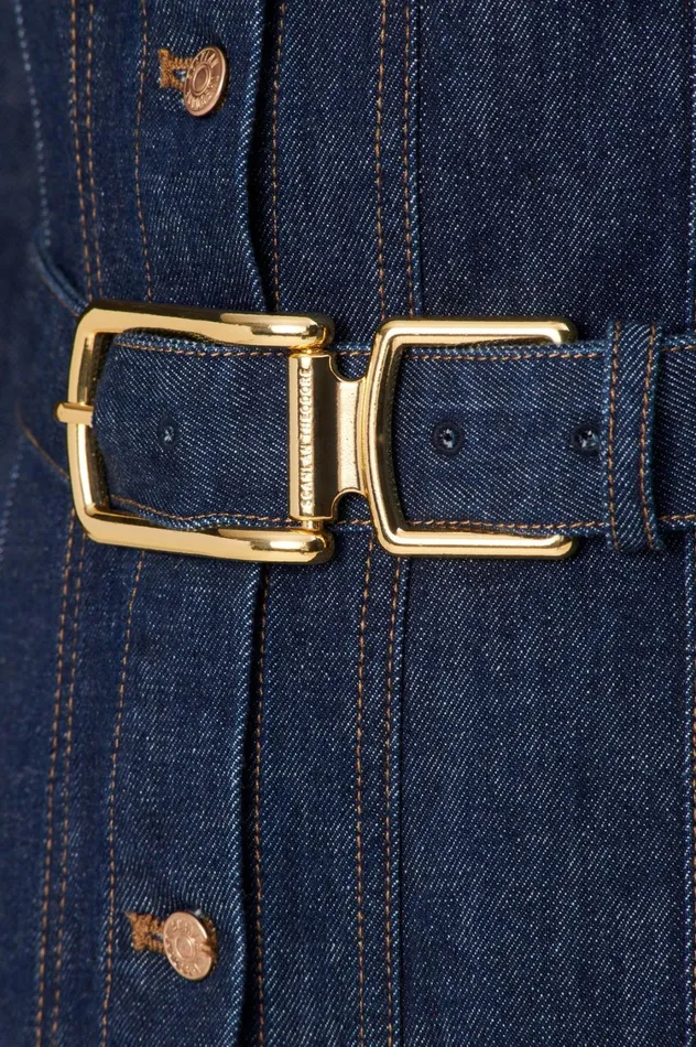 Denim Women Scanlan Theodore DENIM GOLD BUCKLE DRESS Indigob Denim Women Scanlan Theodore DENIM GOLD BUCKLE DRESS Indigob