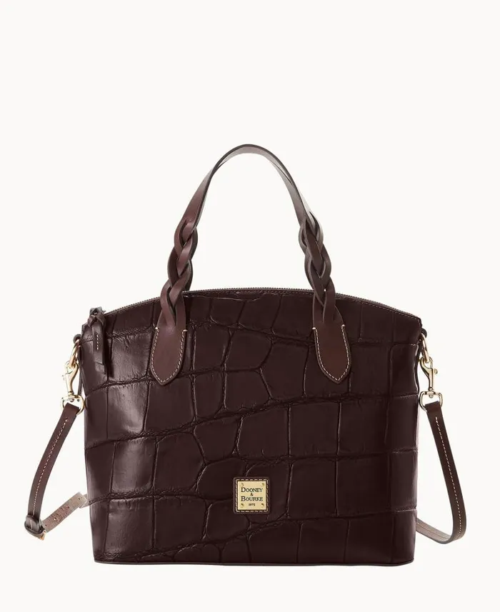 Denison Celeste Satchel Espresso Woman Dooney and Bourke Satchels