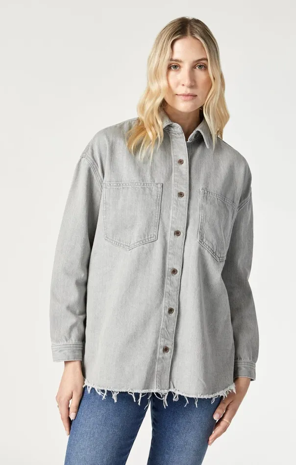 Dina Denim Shirt In Stone Natural Dye Women Mavi Jeans Shirts Dina Denim Shirt In Stone Natural Dye Women Mavi Jeans Shirts