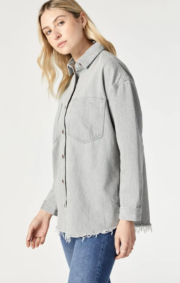 Dina Denim Shirt In Stone Natural Dye Women Mavi Jeans Shirts Dina Denim Shirt In Stone Natural Dye Women Mavi Jeans Shirts