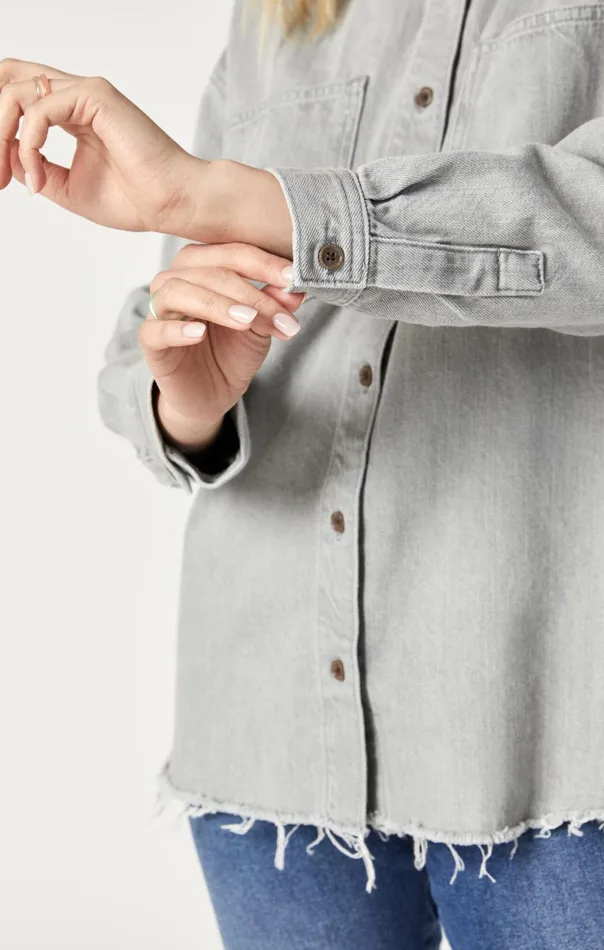Dina Denim Shirt In Stone Natural Dye Women Mavi Jeans Shirts Dina Denim Shirt In Stone Natural Dye Women Mavi Jeans Shirts