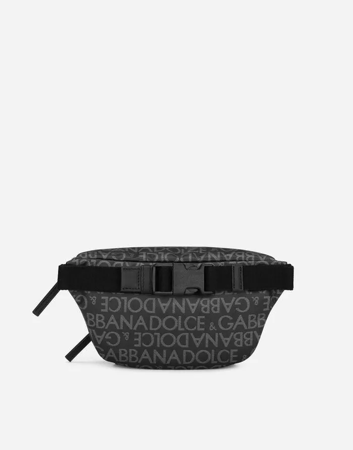 Dolce and Gabbana Accessories Children Coated Jacquard Belt Bag Multicolor