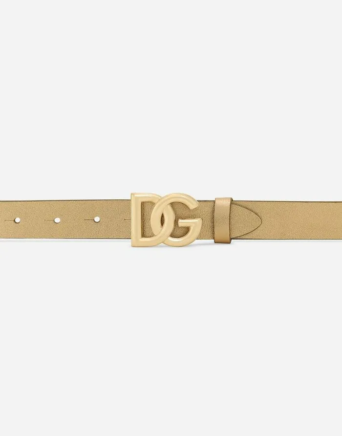 Dolce and Gabbana Accessories Children DG Logo Belt Gold Dolce and Gabbana Accessories Children DG Logo Belt Gold