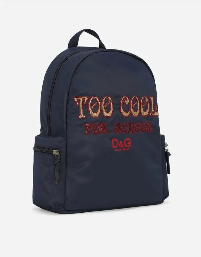 Dolce and Gabbana Accessories Children Nylon Backpack Multicolor