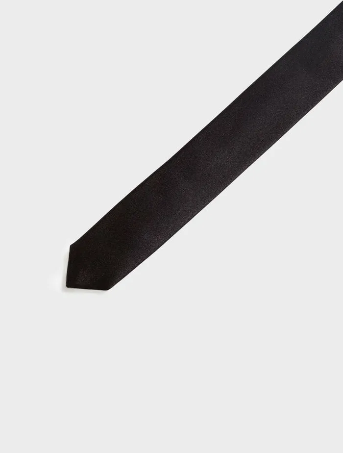 Dolce and Gabbana Accessories Children Silk Tie Black Dolce and Gabbana Accessories Children Silk Tie Black