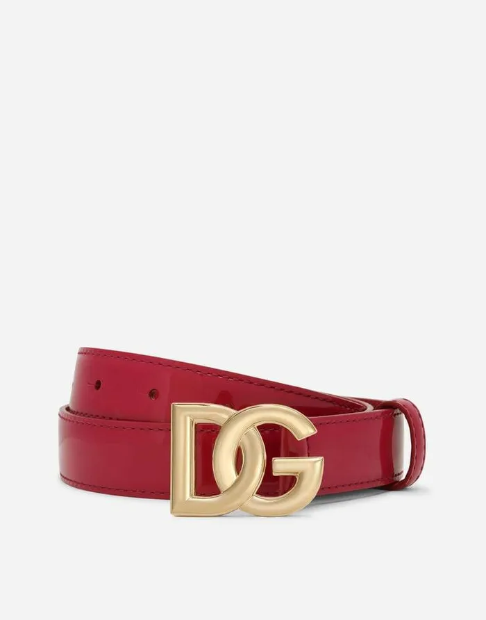 Dolce and Gabbana Belts Women DG Logo Belt Fuchsia