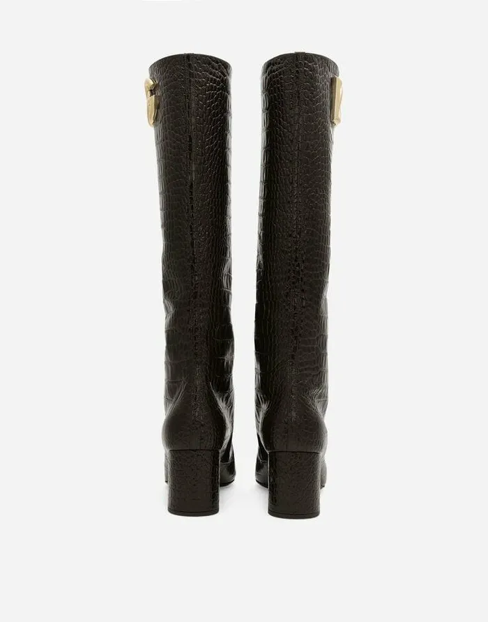 Dolce and Gabbana Boots And Booties Women Calfskin Boots Brown Dolce and Gabbana Boots And Booties Women Calfskin Boots Brown