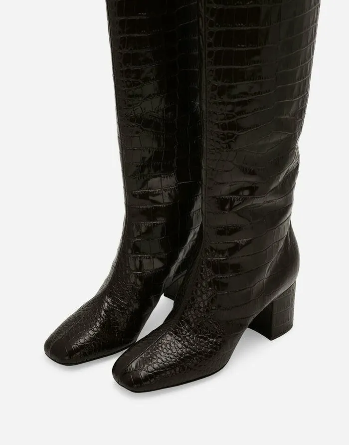Dolce and Gabbana Boots And Booties Women Calfskin Boots Brown Dolce and Gabbana Boots And Booties Women Calfskin Boots Brown