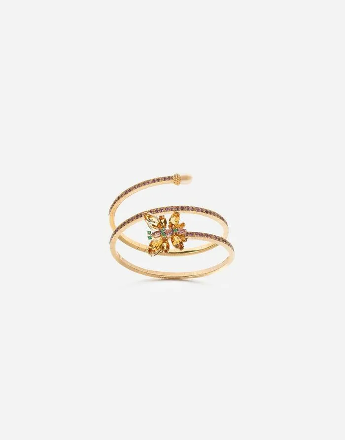 Dolce and Gabbana Bracelets Women Spring Yellow Gold Bracelet With Butterflyshaped Settings Gold Dolce and Gabbana Bracelets Women Spring Yellow Gold Bracelet With Butterflyshaped Settings Gold