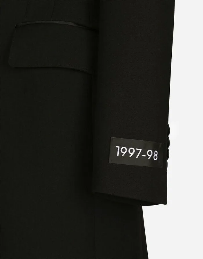 Dolce and Gabbana Coats And Jackets Women Long Singlebreasted Wool Tuxedo Coat Black Dolce and Gabbana Coats And Jackets Women Long Singlebreasted Wool Tuxedo Coat Black
