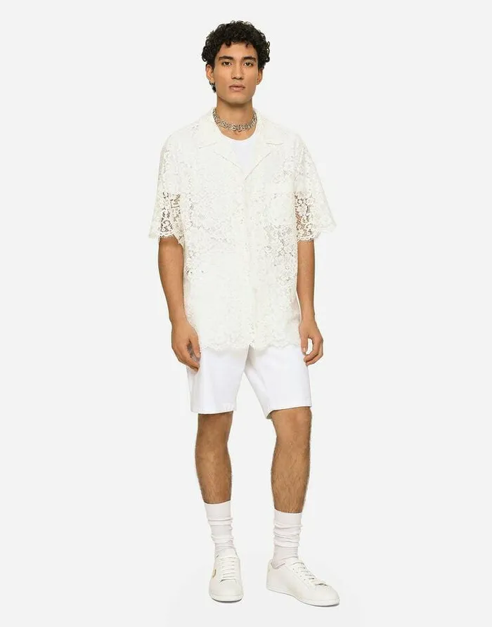 Dolce and Gabbana Denim Men White Stretch Denim Shorts Multicolor Dolce and Gabbana Denim Men White Stretch Denim Shorts Multicolor