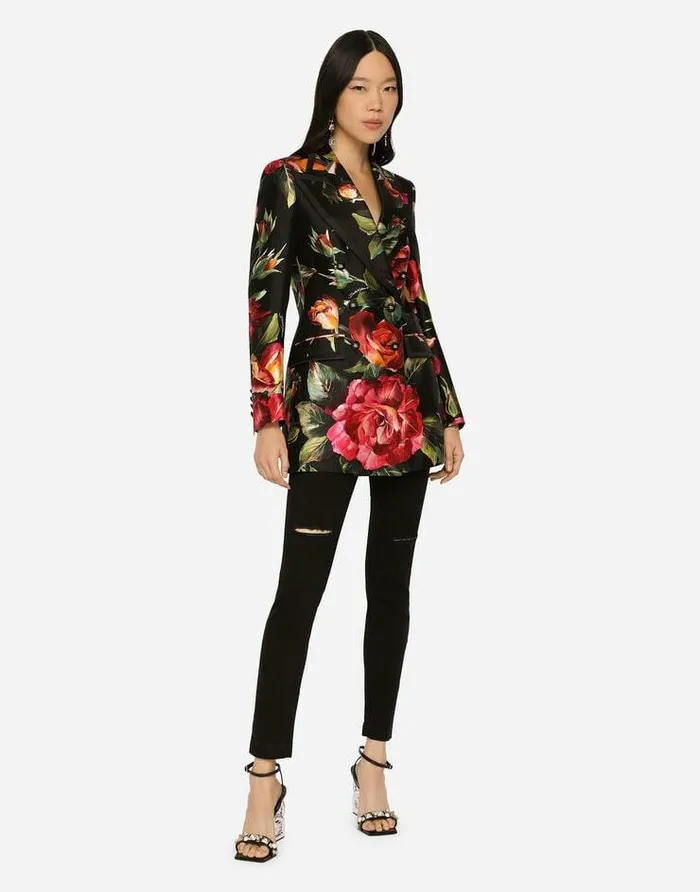 Dolce and Gabbana Denim Women Audrey Jeans With Ripped Details Multicolor