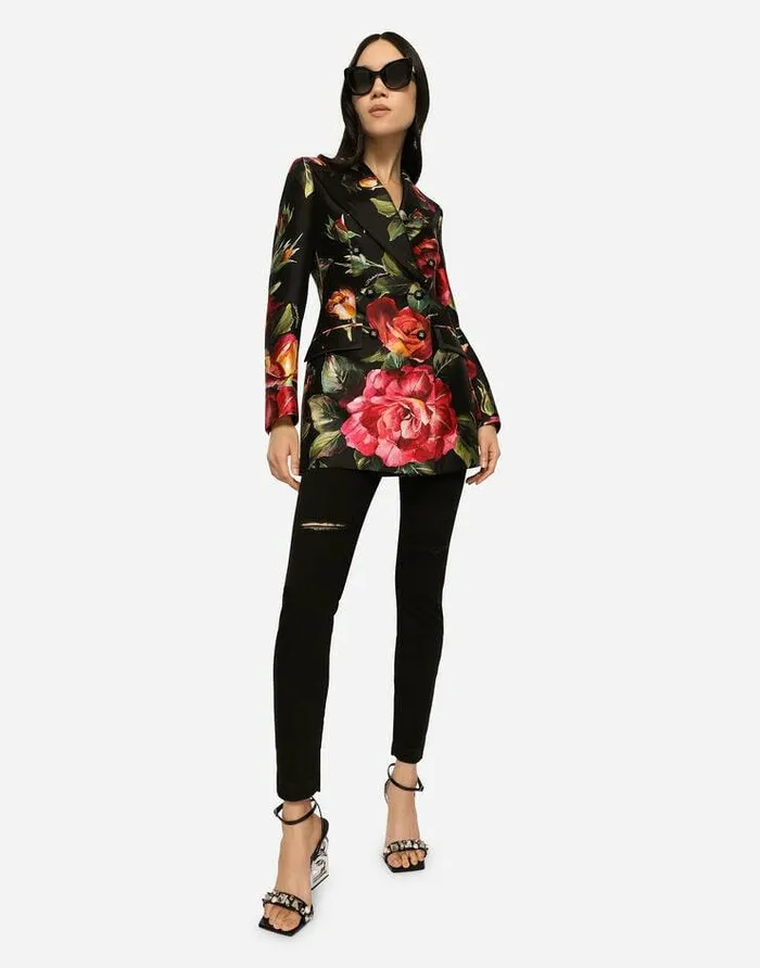 Dolce and Gabbana Denim Women Audrey Jeans With Ripped Details Multicolor