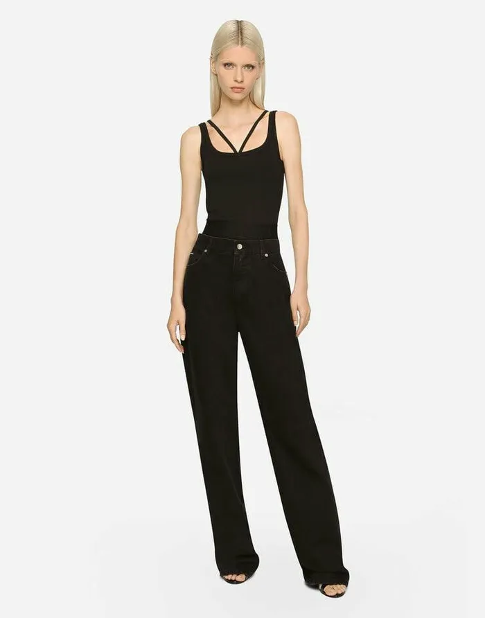 Dolce and Gabbana Denim Women Flared Denim Jeans Multicolor Dolce and Gabbana Denim Women Flared Denim Jeans Multicolor