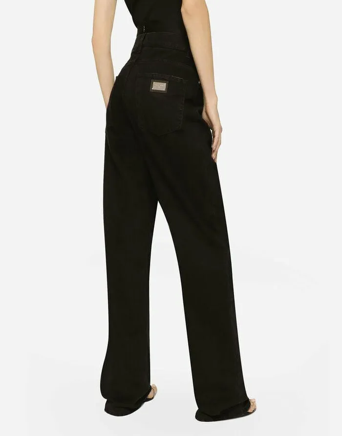 Dolce and Gabbana Denim Women Flared Denim Jeans Multicolor Dolce and Gabbana Denim Women Flared Denim Jeans Multicolor