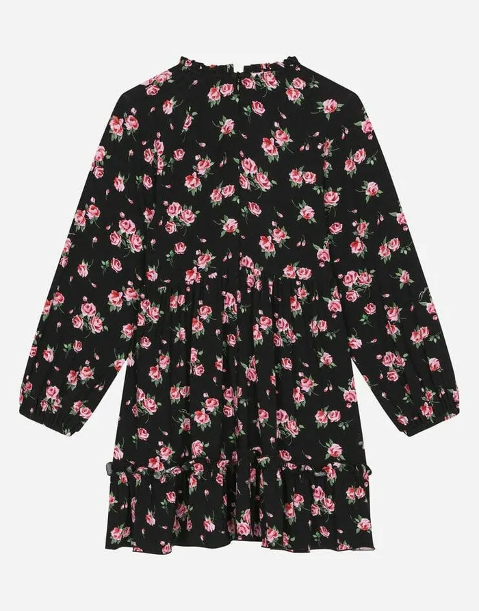 Dolce and Gabbana Dresses Children Longsleeved Printed Dress Black Dolce and Gabbana Dresses Children Longsleeved Printed Dress Black