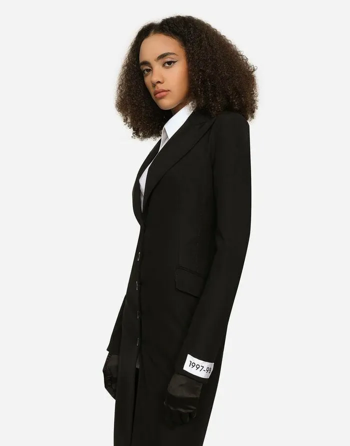Dolce and Gabbana Dresses Women KIM DOLCEandGABBANA Jersey Coat Dress With The ReEdition Label Black Dolce and Gabbana Dresses Women KIM DOLCEandGABBANA Jersey Coat Dress With The ReEdition Label Black