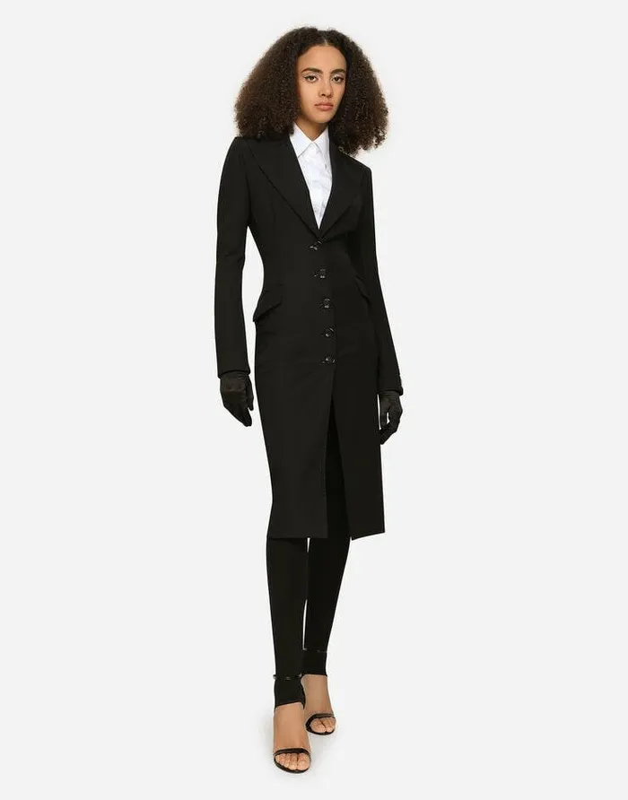 Dolce and Gabbana Dresses Women KIM DOLCEandGABBANA Jersey Coat Dress With The ReEdition Label Black Dolce and Gabbana Dresses Women KIM DOLCEandGABBANA Jersey Coat Dress With The ReEdition Label Black