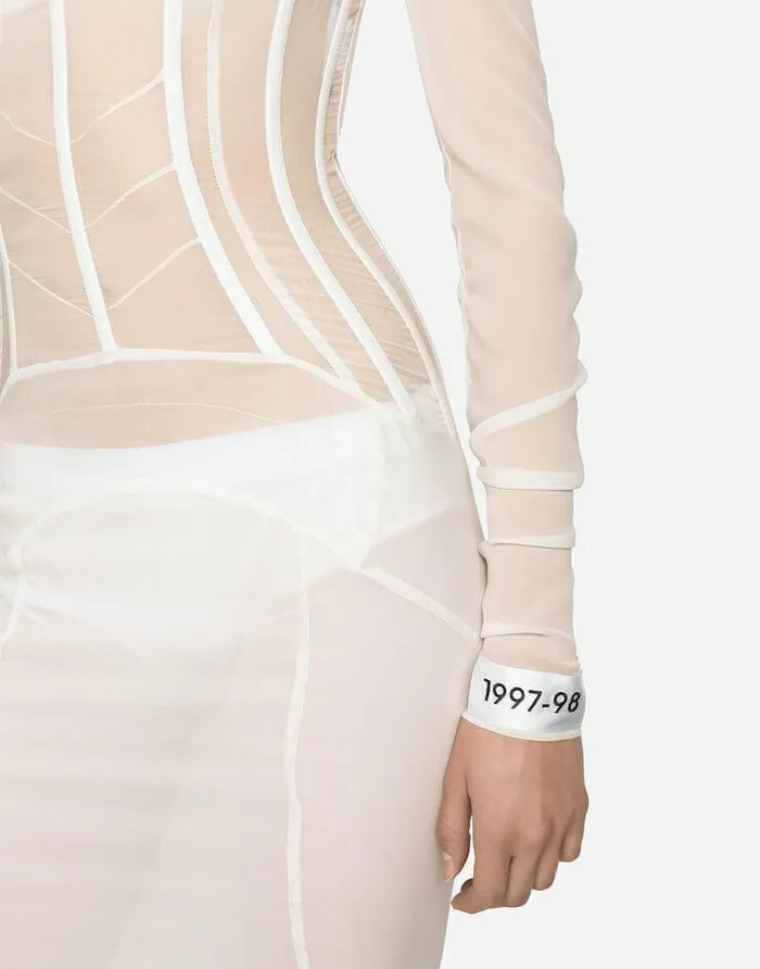 Dolce and Gabbana Dresses Women KIM DOLCEandGABBANA Long Georgette Dress With Corset Detailing White Dolce and Gabbana Dresses Women KIM DOLCEandGABBANA Long Georgette Dress With Corset Detailing White