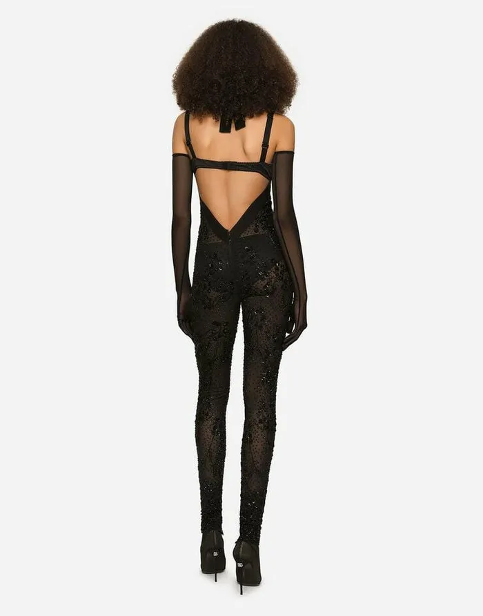 Dolce and Gabbana Dresses Women KIM DOLCEandGABBANA Marquisette Jumpsuit With Embroidery Multicolor