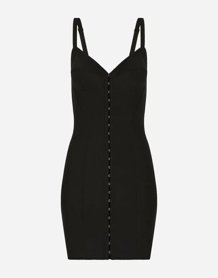 Dolce and Gabbana Dresses Women Short Light Technical Jersey Dress Black