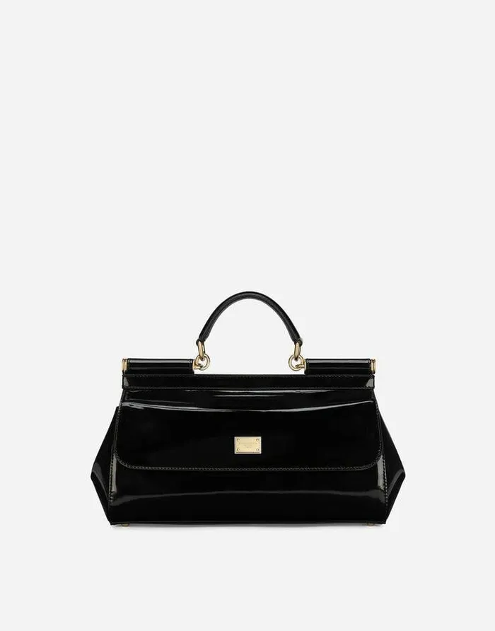 Dolce and Gabbana Handbags Women Elongated Sicily Handbag Black