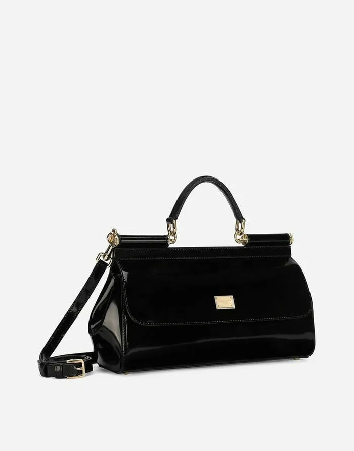 Dolce and Gabbana Handbags Women Elongated Sicily Handbag Black Dolce and Gabbana Handbags Women Elongated Sicily Handbag Black