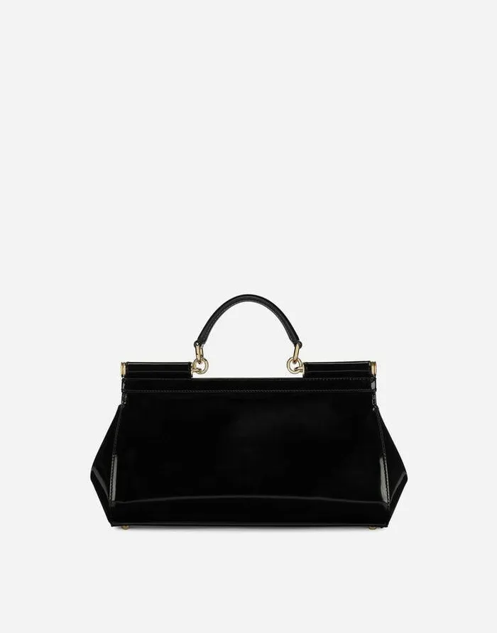 Dolce and Gabbana Handbags Women Elongated Sicily Handbag Black Dolce and Gabbana Handbags Women Elongated Sicily Handbag Black