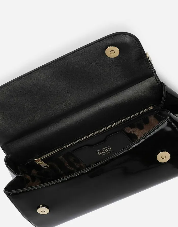Dolce and Gabbana Handbags Women Elongated Sicily Handbag Black Dolce and Gabbana Handbags Women Elongated Sicily Handbag Black