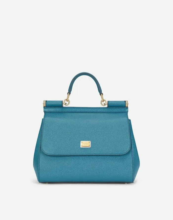 Dolce and Gabbana Handbags Women Large Sicily Handbag Azure