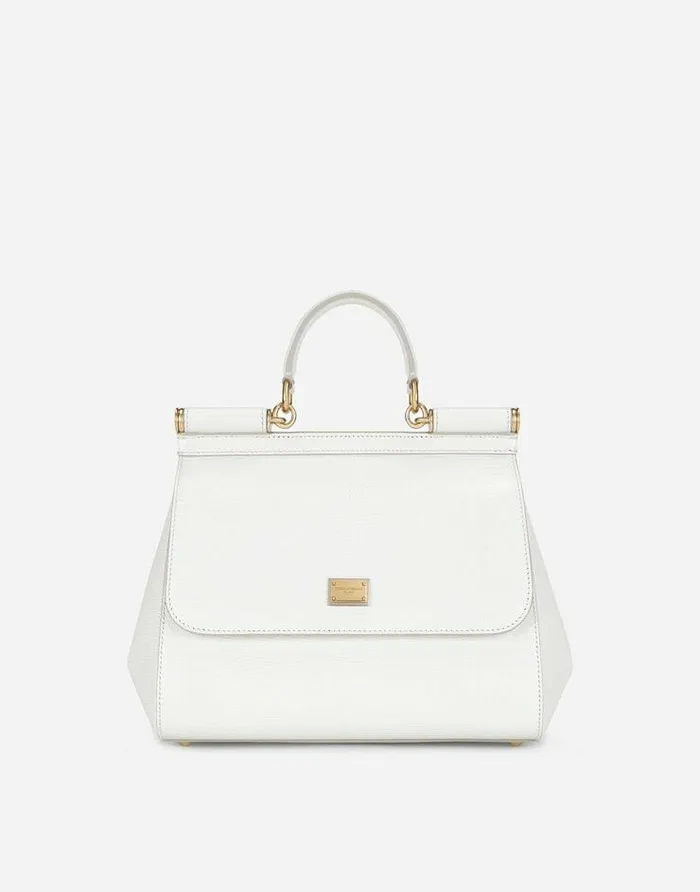 Dolce and Gabbana Handbags Women Large Sicily Handbag White